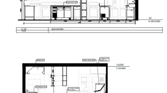 3d planning of a commercial kitchen design
