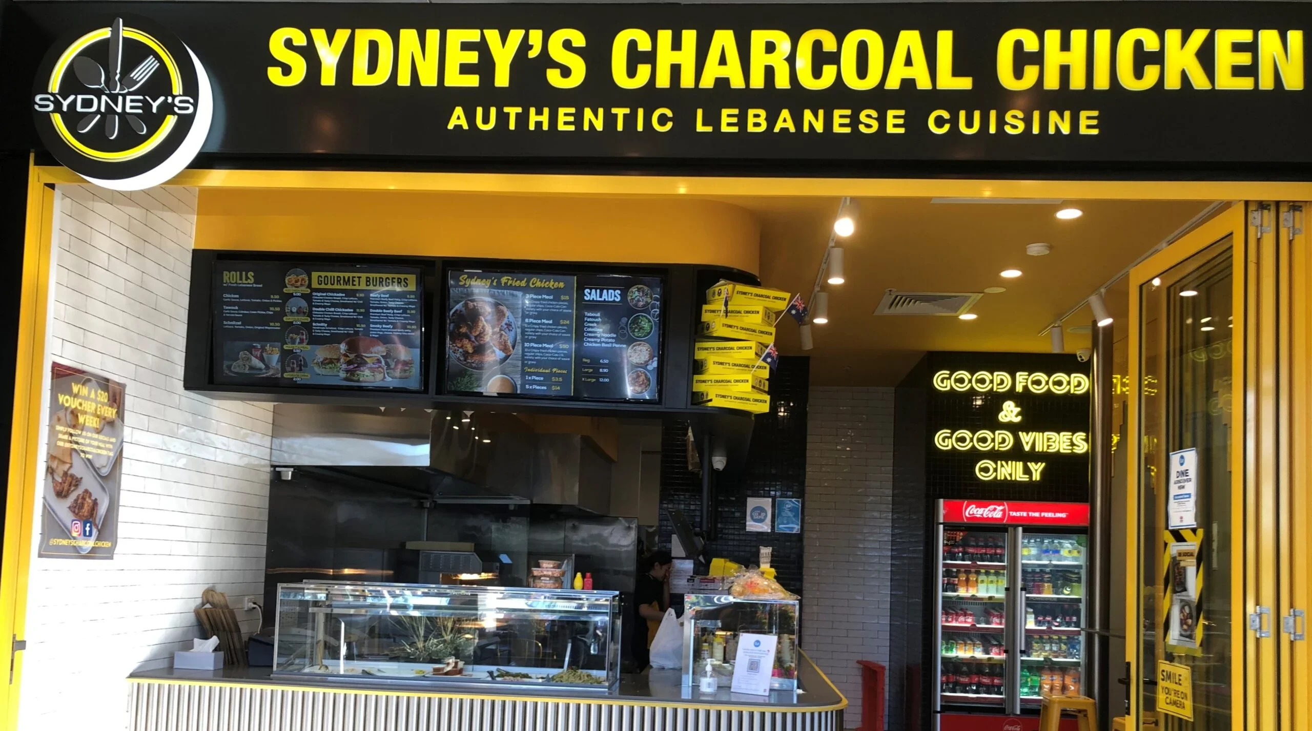 charcoal chicken shop front