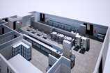 production kitchen 3D image